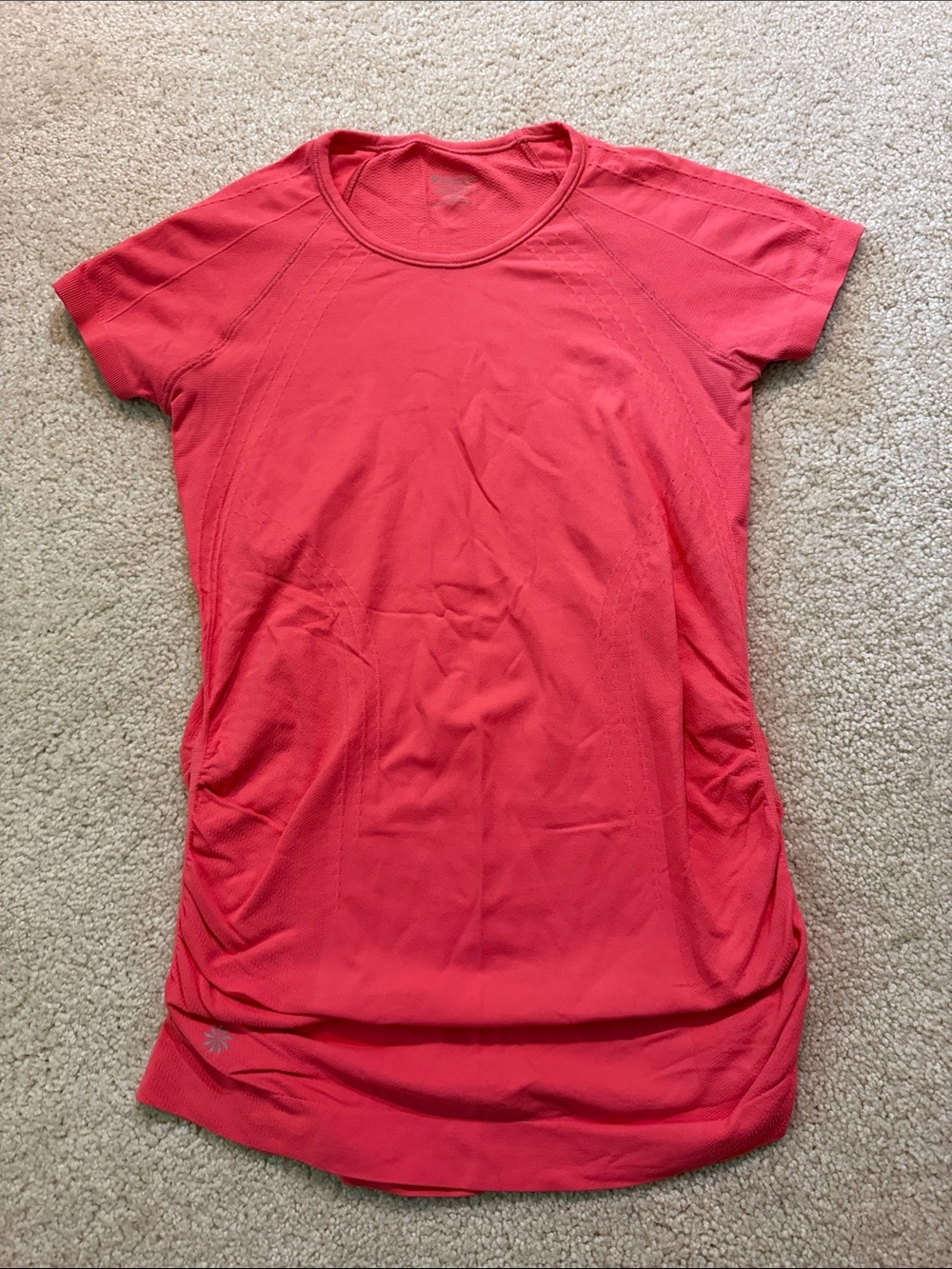 Athleta Women's Short-Sleeve Active Tee in Coral Pink